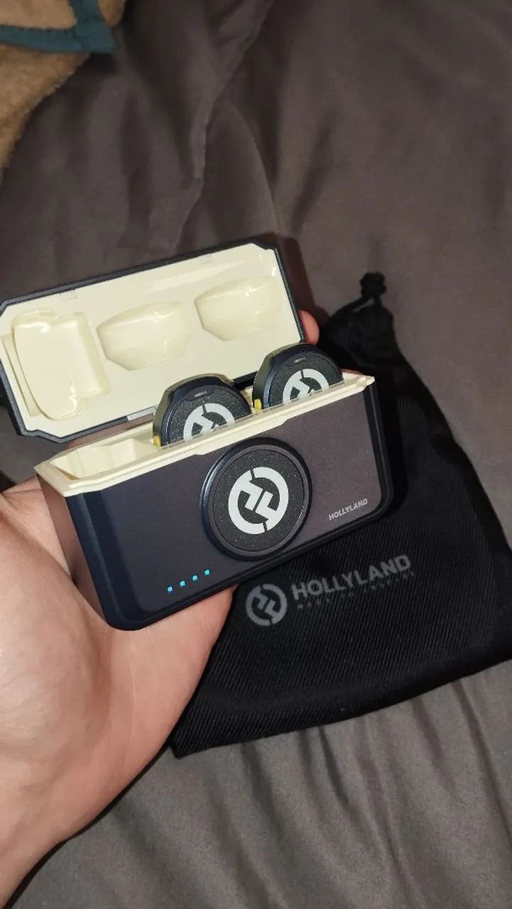 Hollyland Microfone Sem Fio - 2 TX + Case - 1 TX Funcionando - Foto 2