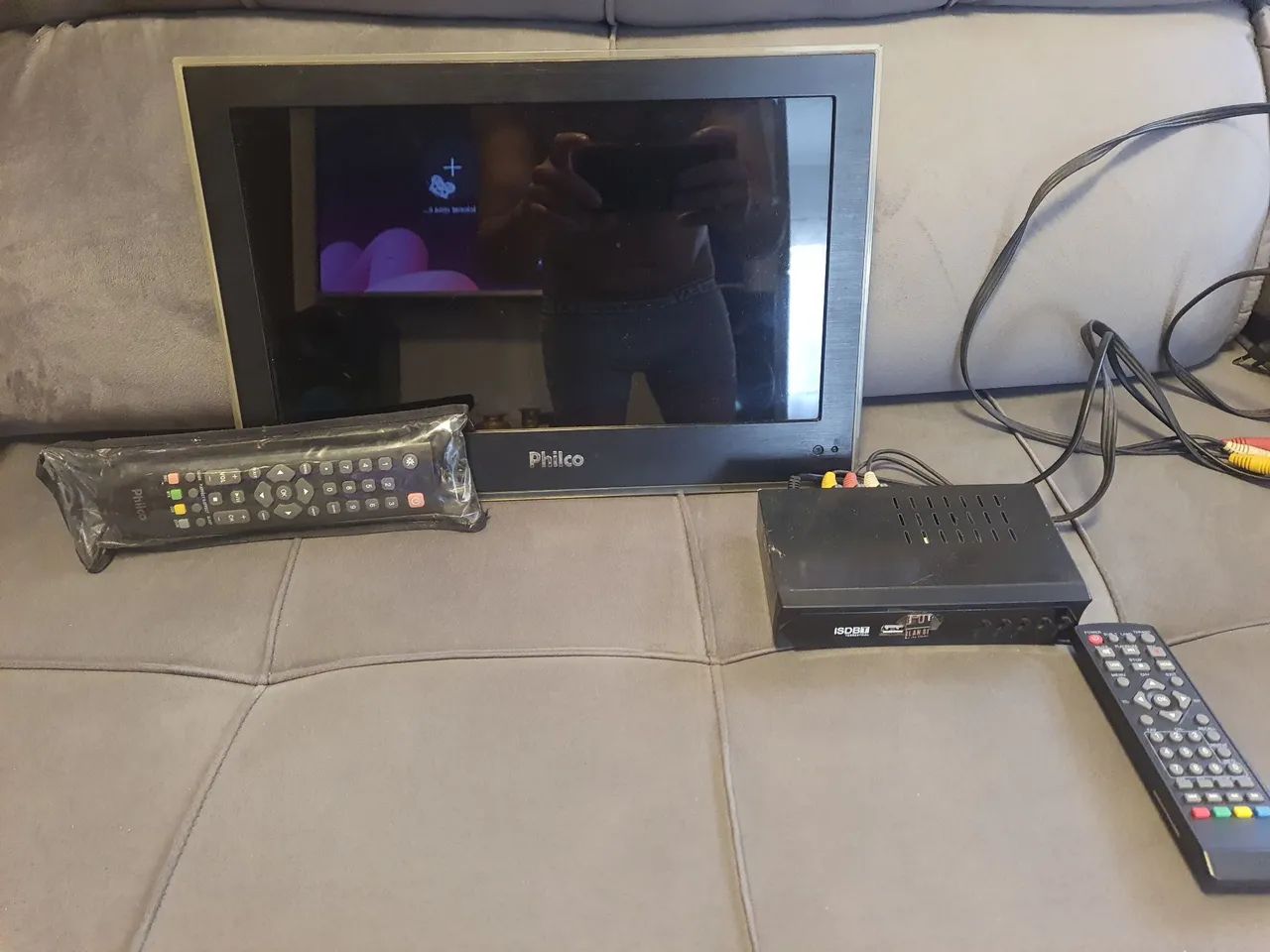 TV LCD de 14 POL e conversor de tv digital