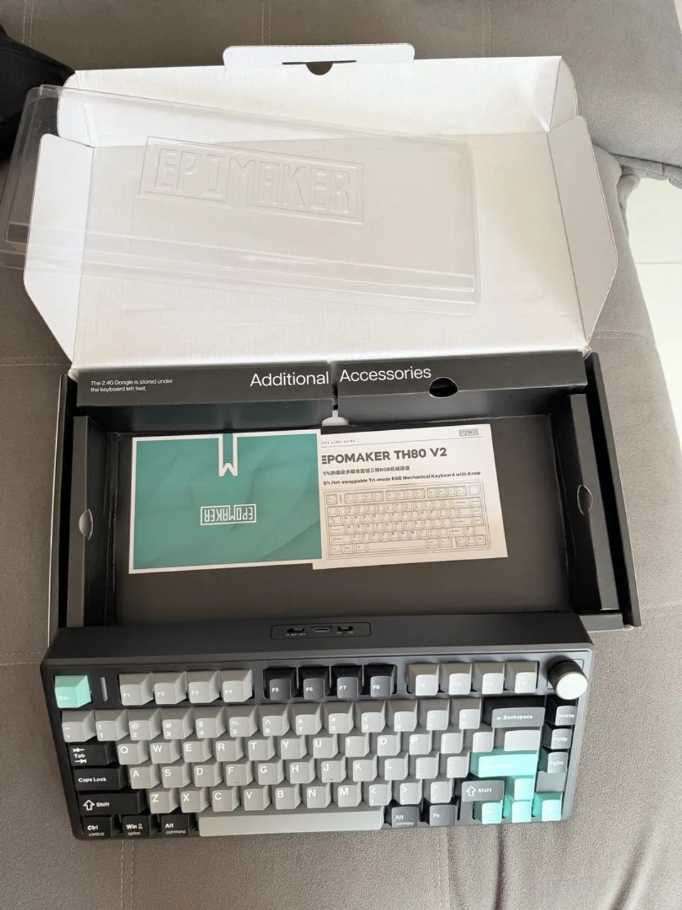 Teclado mecânico Epomaker TH80 V2 - Zero! - Foto 2