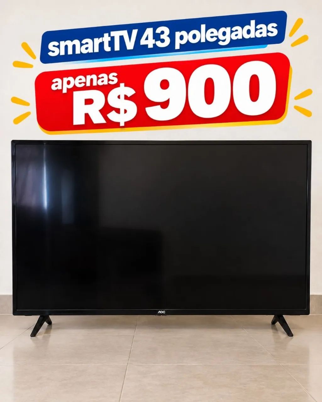 Smart TV 43" só $900!!