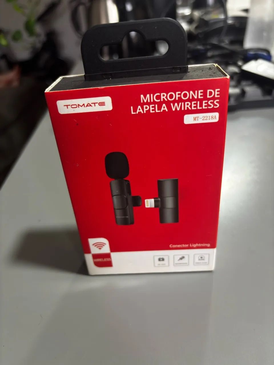 Microfone de Lapela Sem Fio Tomate Lightning 