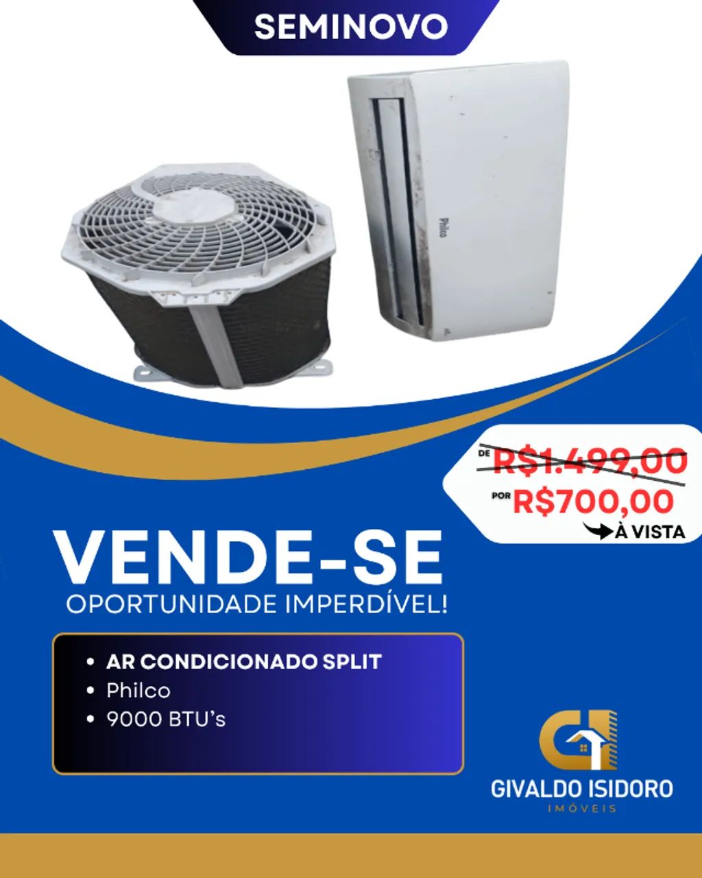 Ar Condicionado Split Philco de 9.000 BTUs