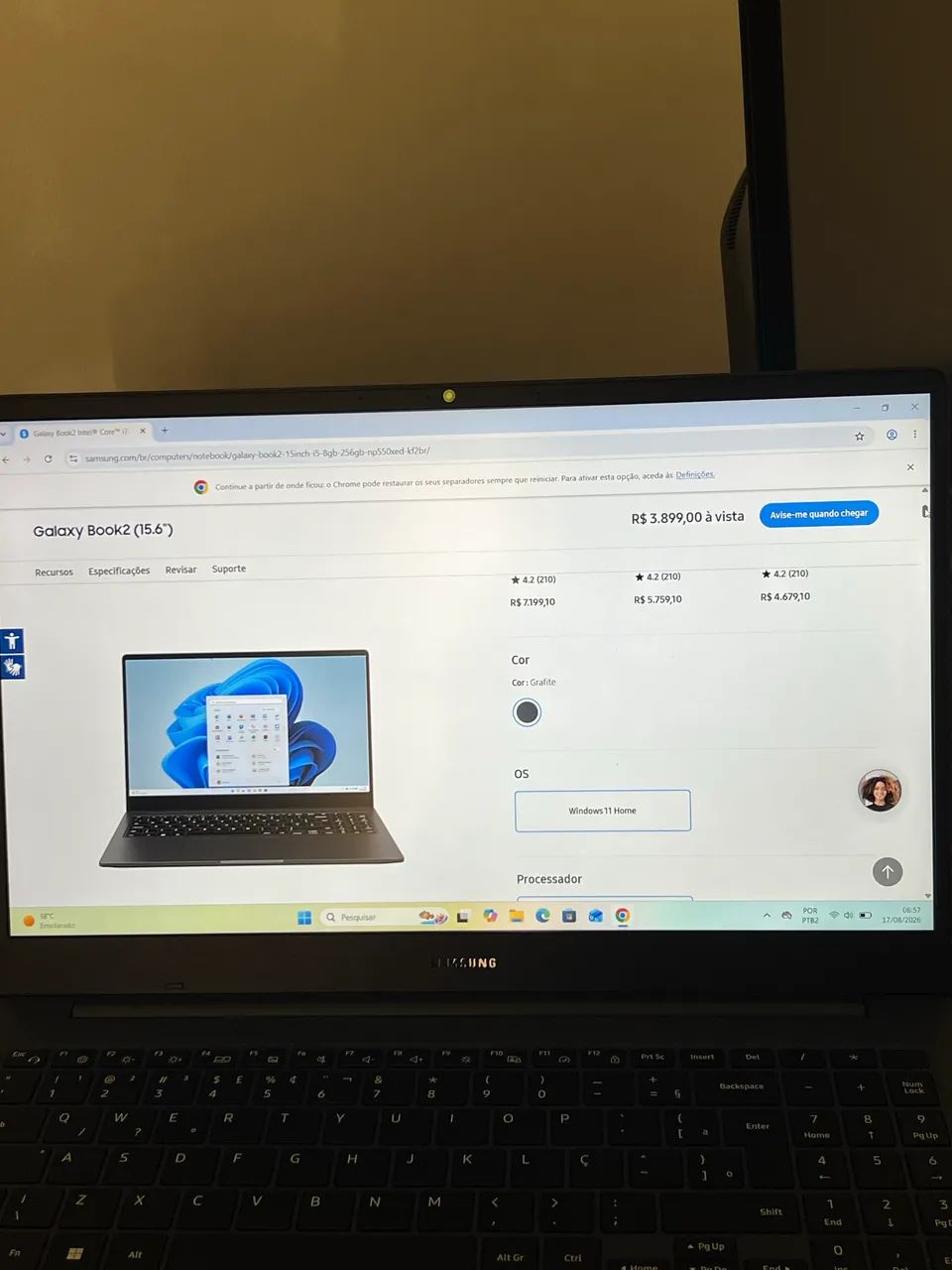 Notebook Samsung Galaxy Book 2 SEMINOVO!! - Foto 5