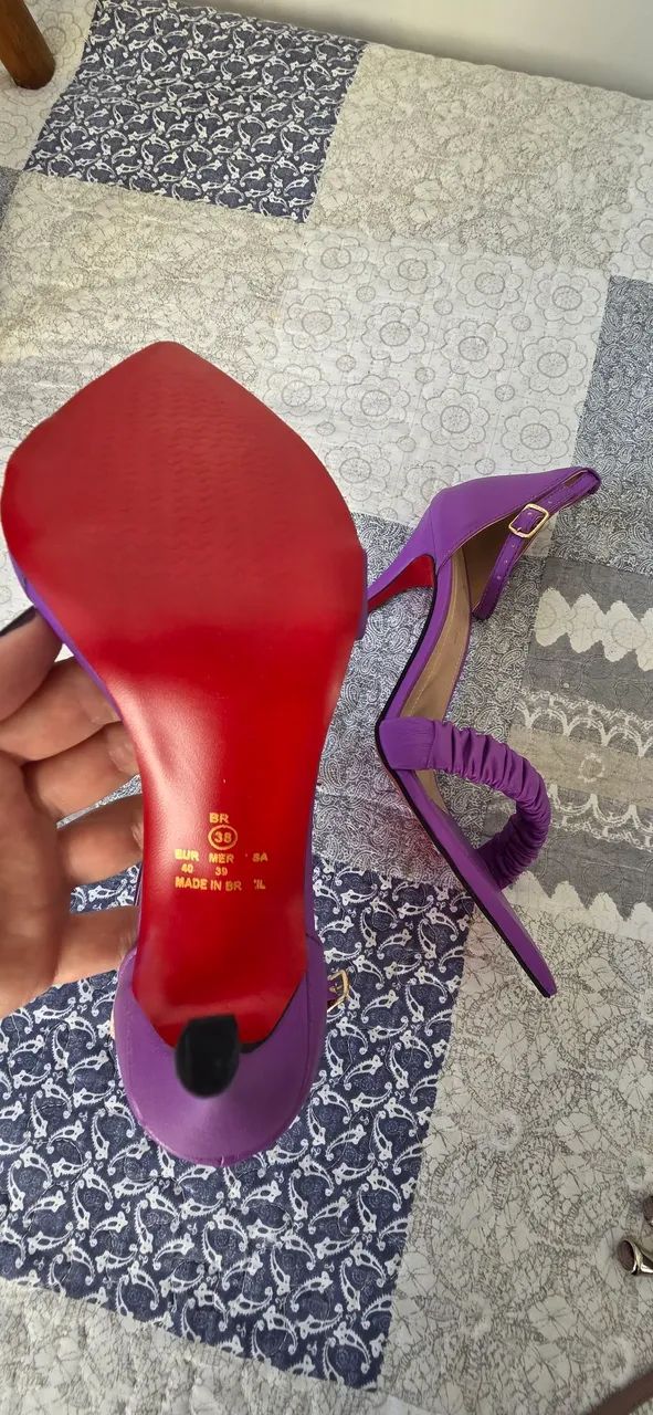 Sandália Roxa tamanho 38 - Foto 4