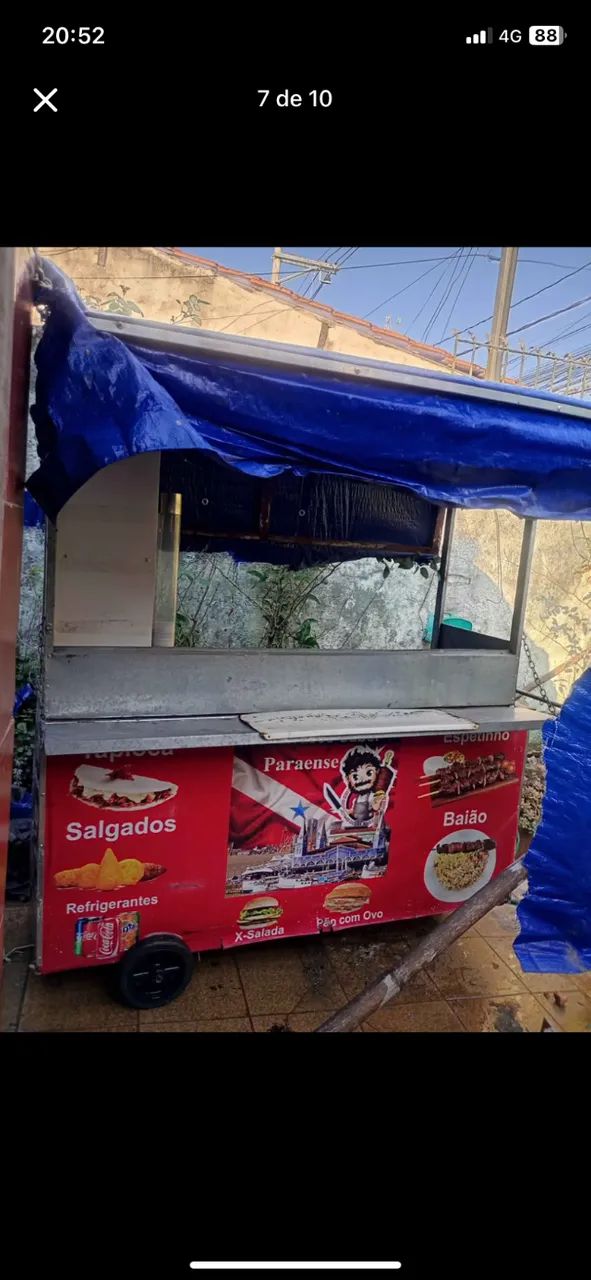 Carinho de trampo bico pra quem precisa trabalhar 