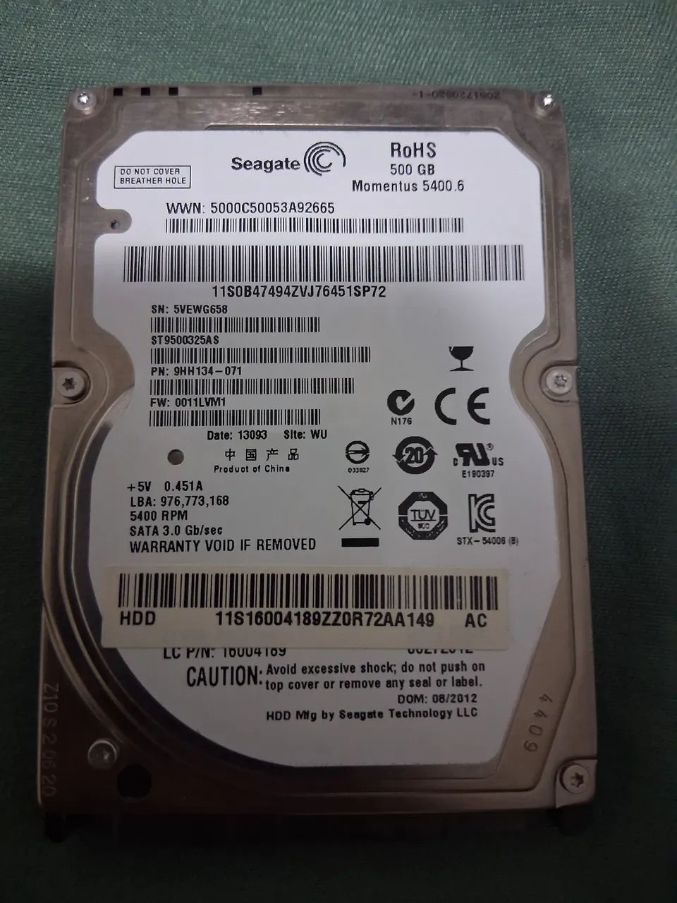 Hd 500 gb 2,5 Seagate