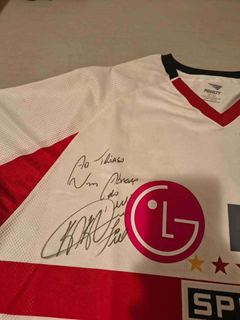 Camisa do São Paulo 2002 autografada  - Foto 4
