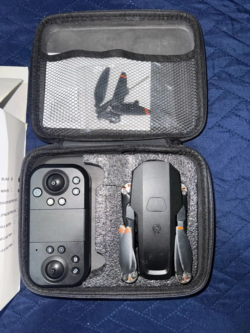 Drone L106 dobrável com controle, maleta e hélices extras - Foto 2