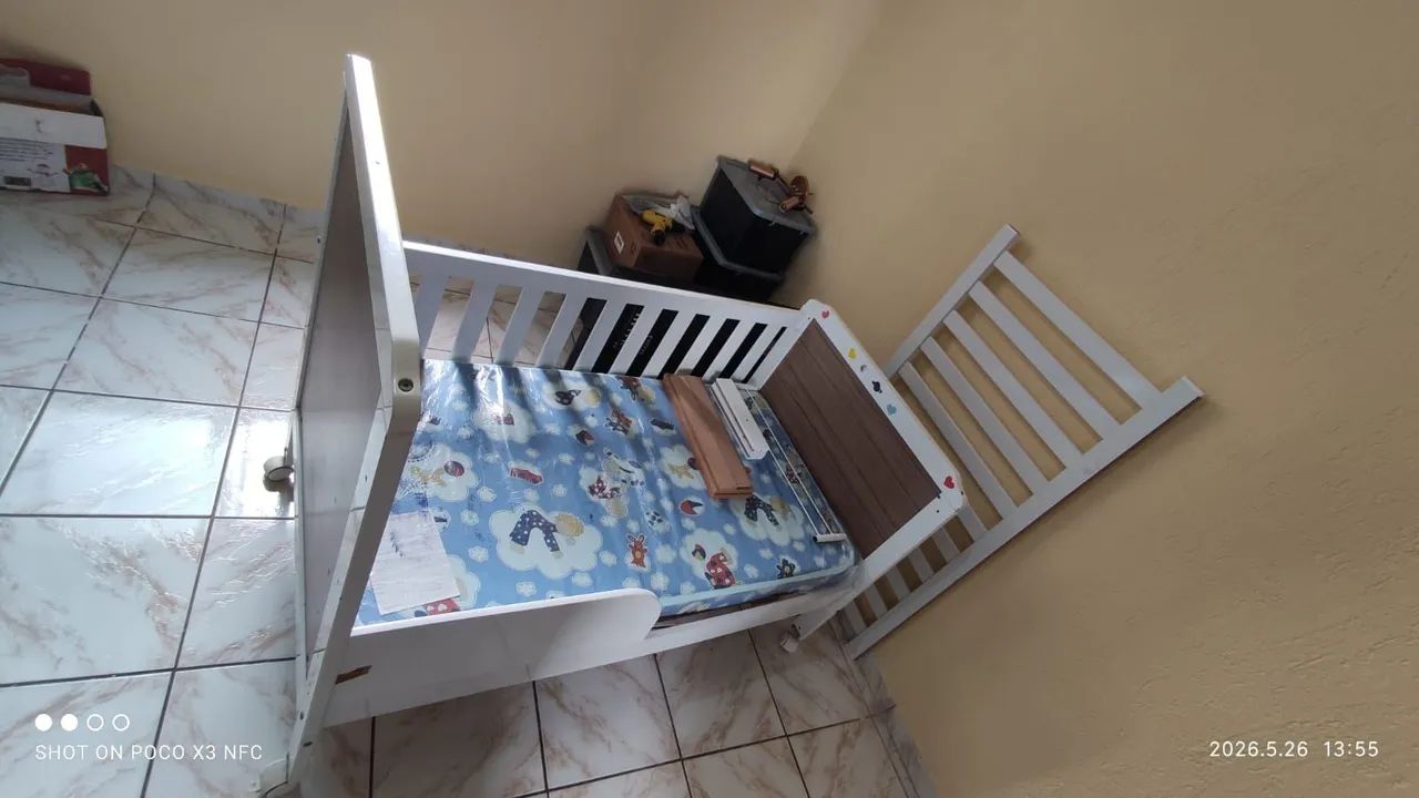 Berço conversível em cama com colchão  - Foto 3