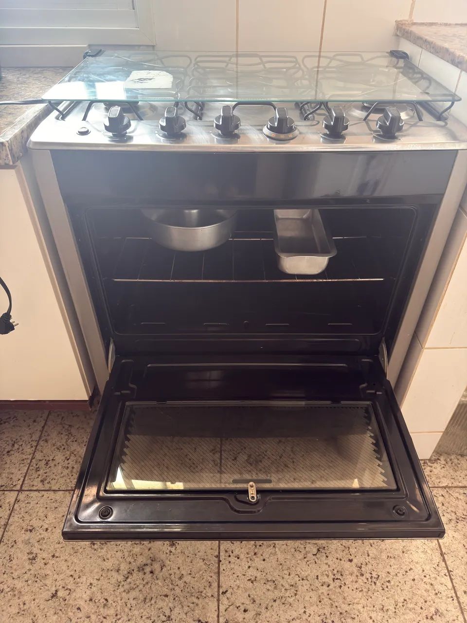 Fogão 5 Bocas Automático com Mesa Compartimentada FC5CS - Prata - Foto 5