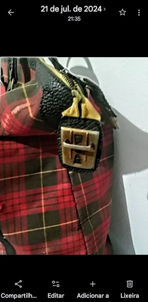 Mala de mão estilo tartan - Foto 3
