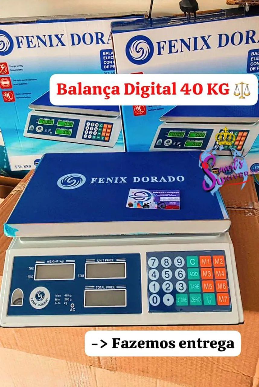 Balança Digital 40 Recarregável Comercial Entrega Grátis 
