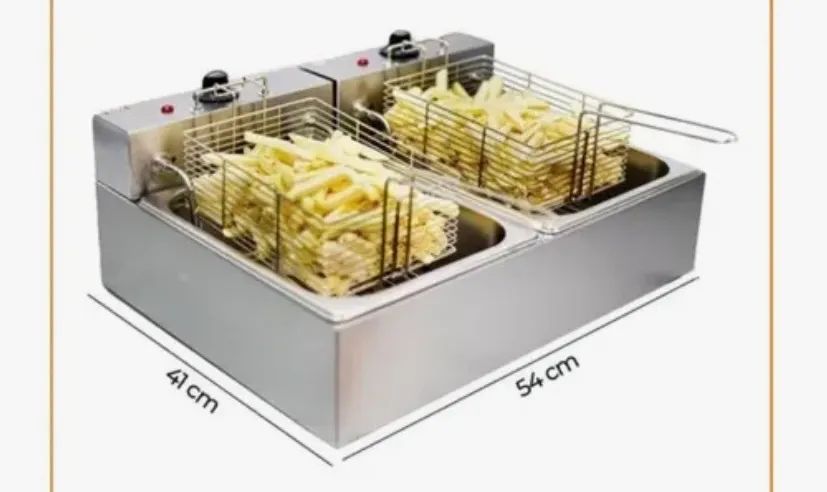 Fritadeira elétrica 10L duas cubas 