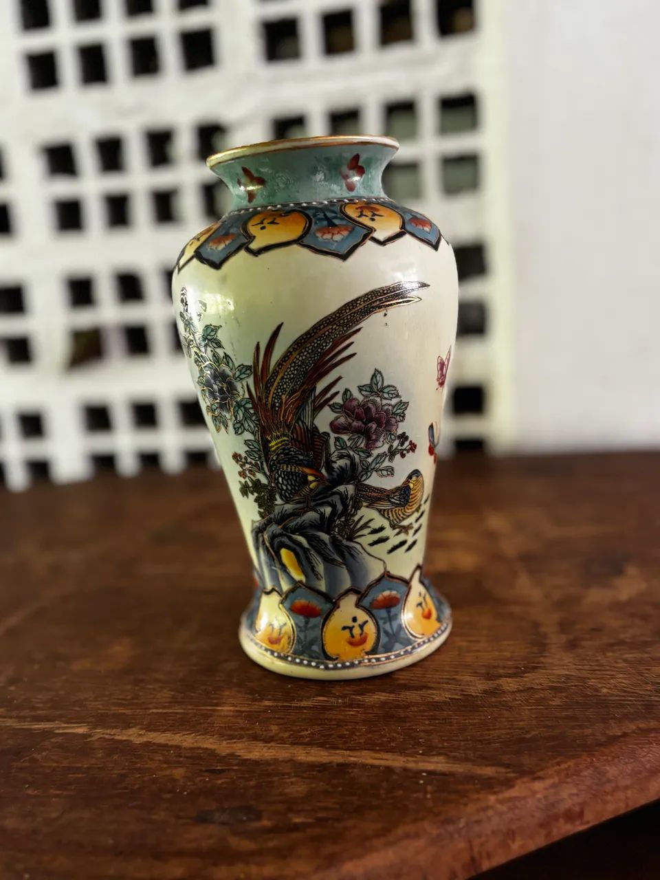 Vaso oriental em estilo Satsuma ( usado)  - Foto 5