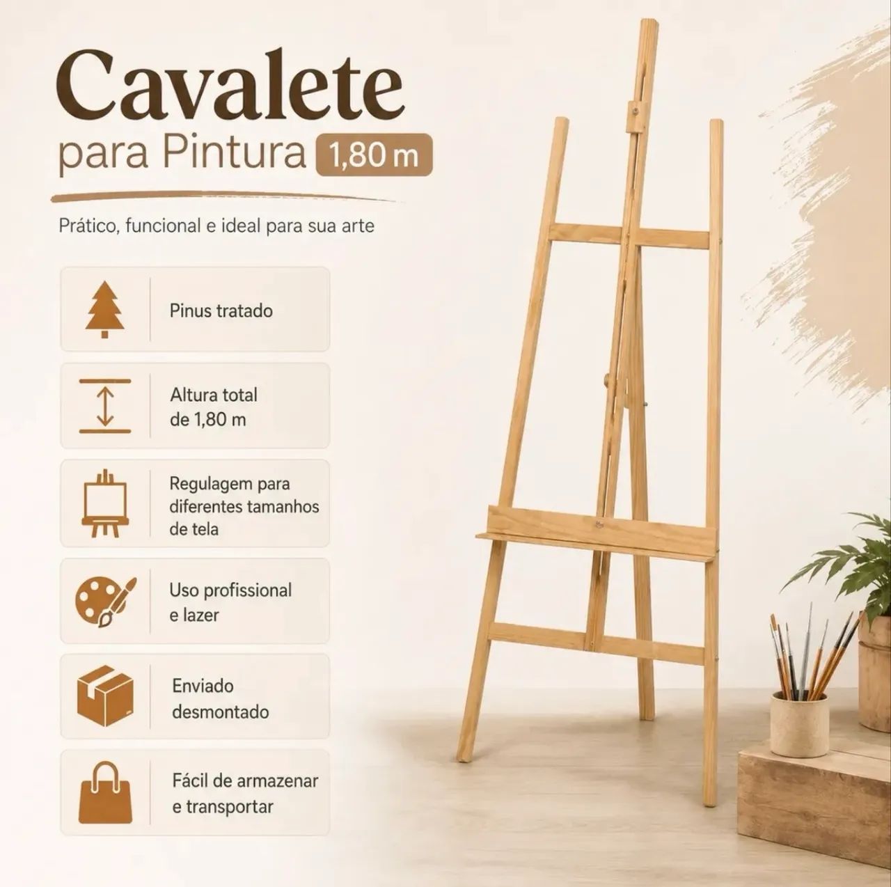 Cavalete de madeira  - Foto 5