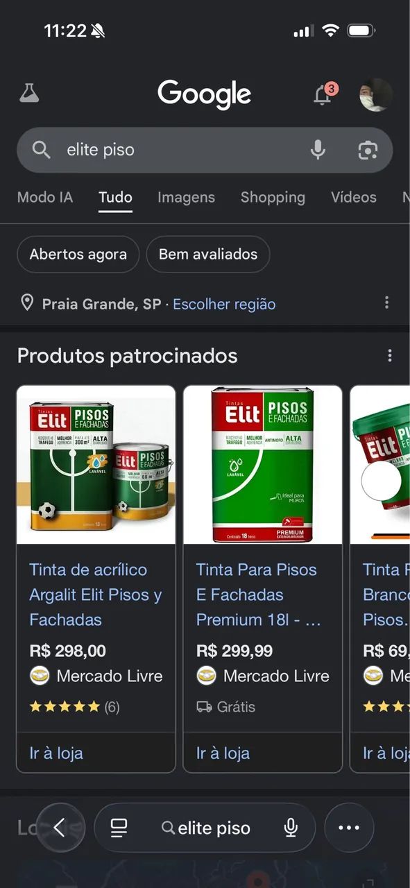 Tinta Elit piso Azul e preto  - Foto 2