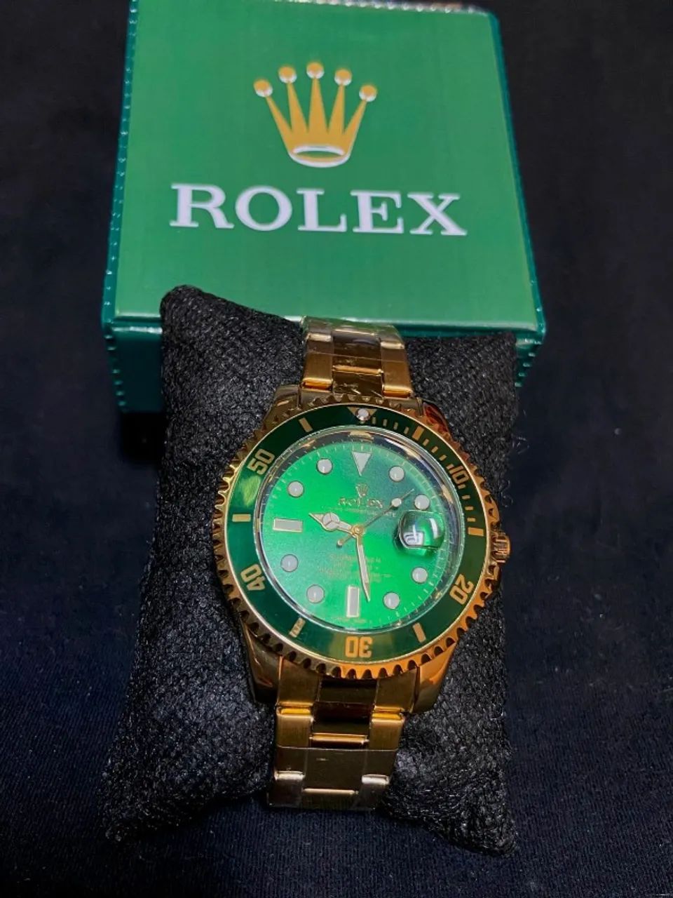 R-O-L-E-X Dourado e verde - Foto 4