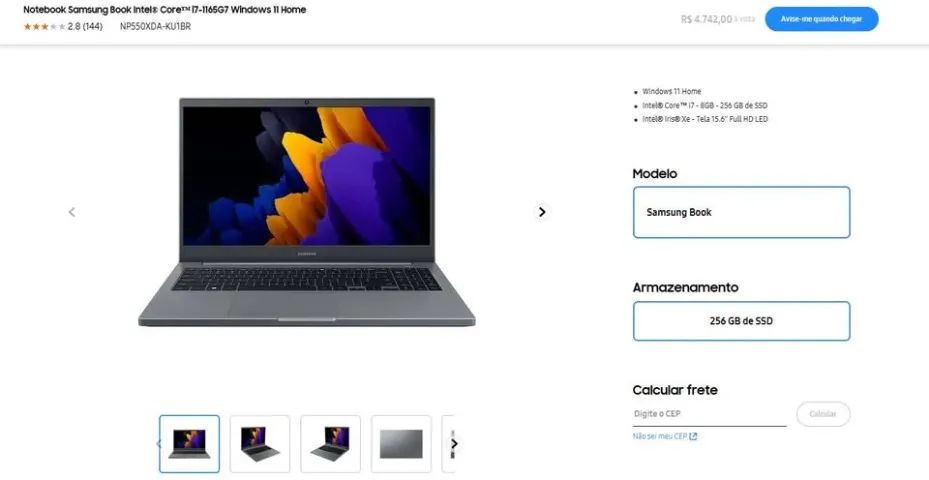 Notebook Samsung Book