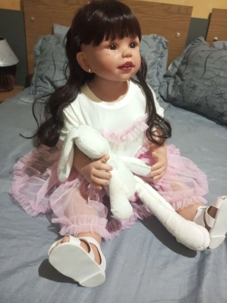 Boneca reborn Sofia articulada 70 cm  - Foto 5