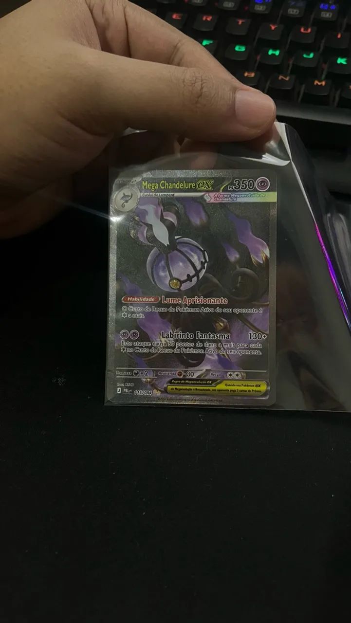 Carta Pokémon Mega Chandelure EX (115/084) - Foto 3