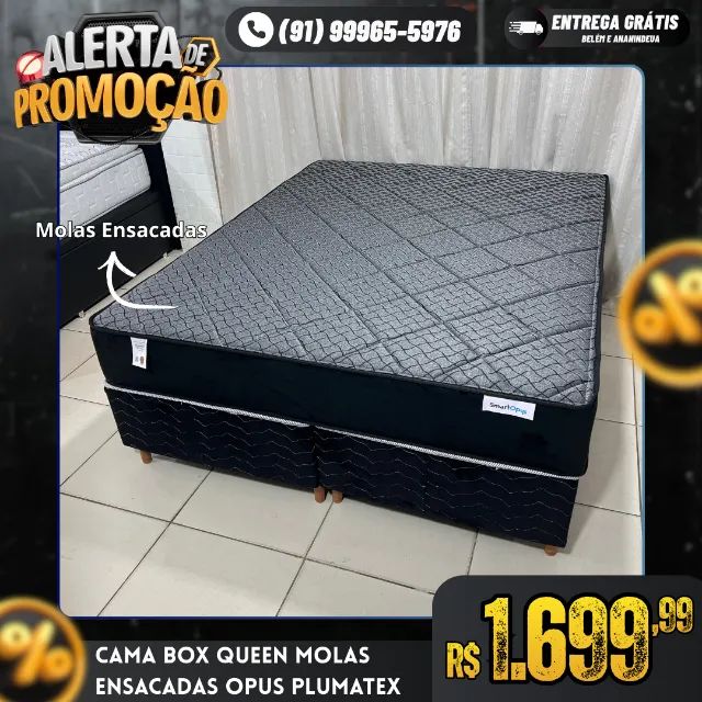 Cama Box Queen Molas Ensacadas Opus Plumatex