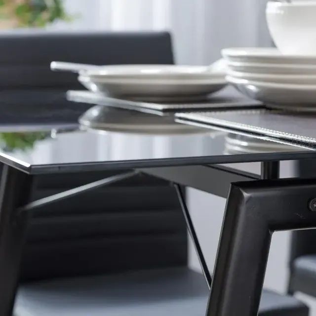Conjunto Sala De Jantar Mesa Com 6 Cadeiras Dartagnan Just Home Collection - Foto 4