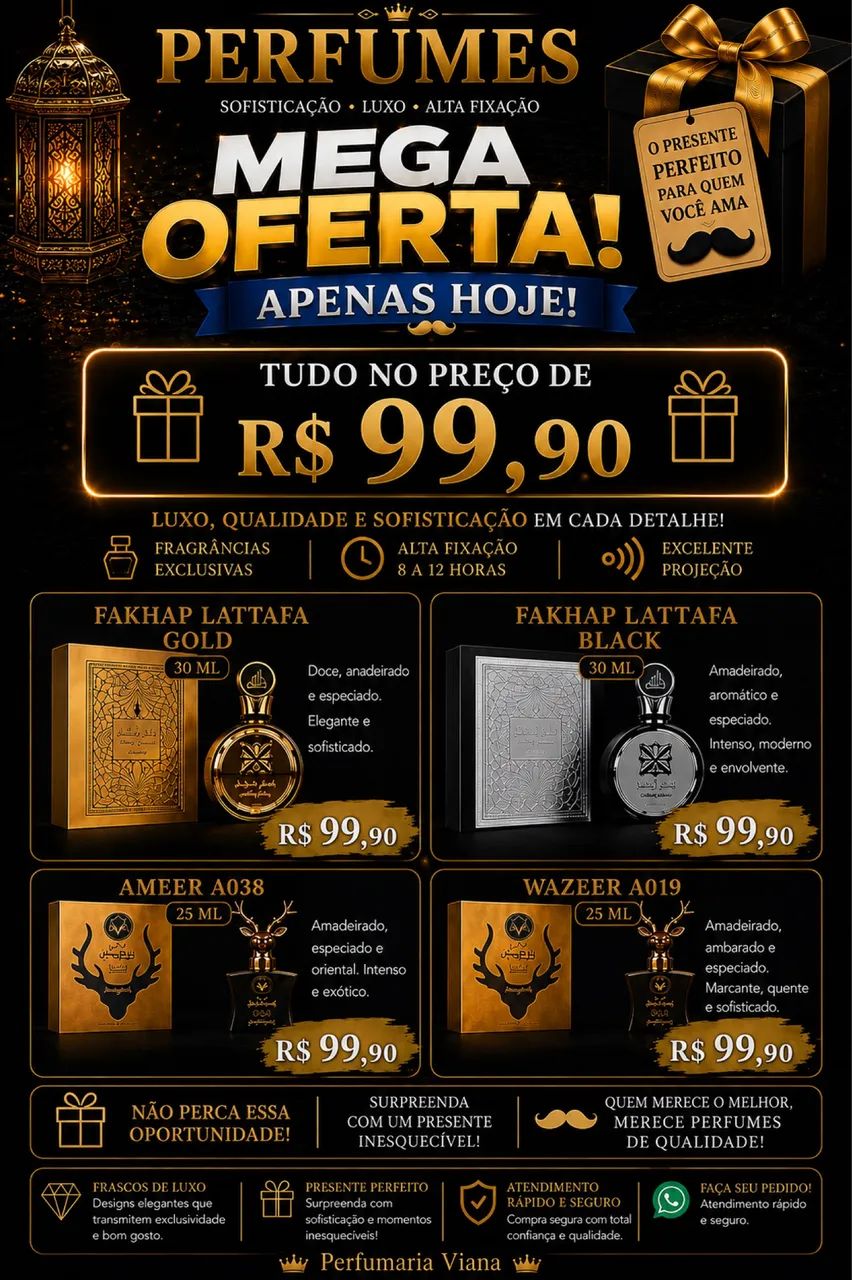 Perfumes Árabes - A partir R$99,90