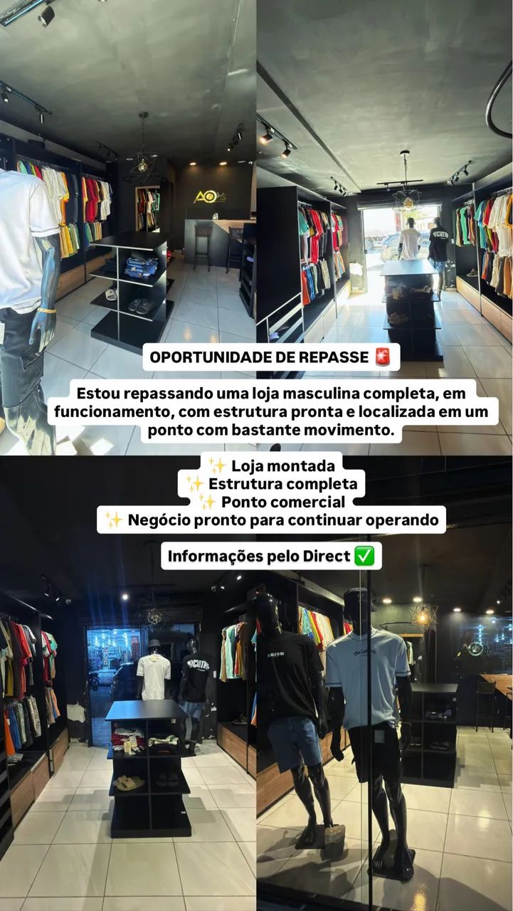 REPASSE LOJA MASCULINA 