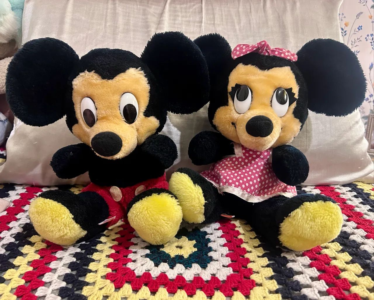 Pelúcias Vintage Mickey e Minnie 