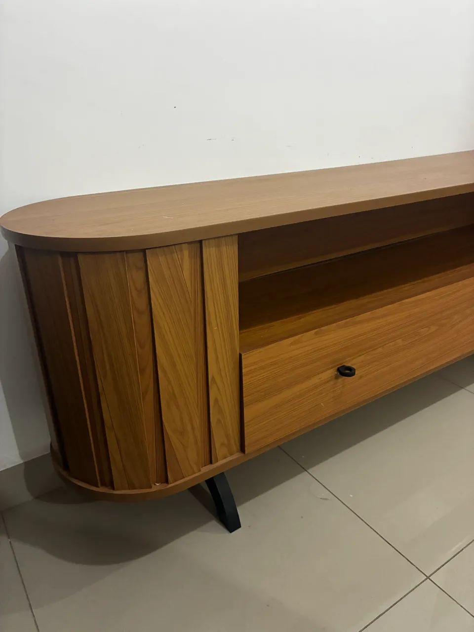 Rack Curvo 180cm para TV de até 70" com 1 Gaveta Dalla Costa - Foto 2
