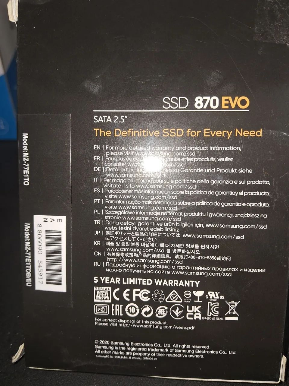 SSD Sansung 1 Tera Sansung 870 EVO Sata - Foto 2
