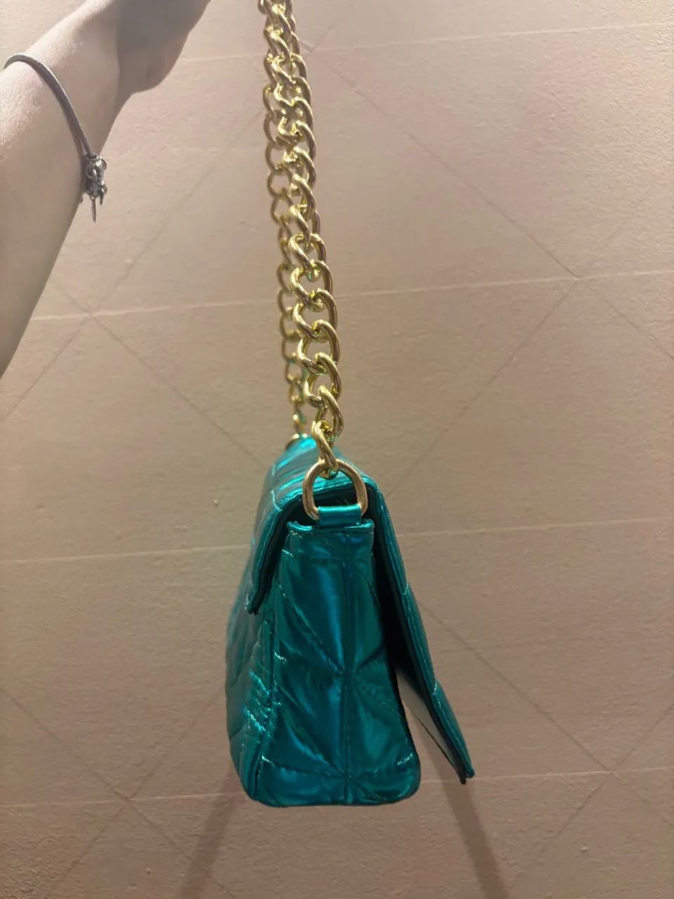 bolsa azul turquesa  - Foto 3