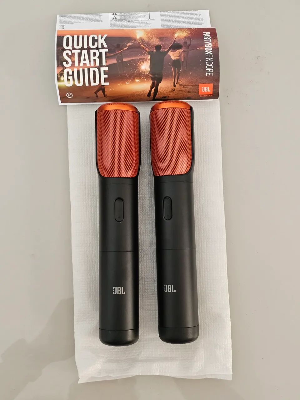 Par de Microfones Originais JBL PartyBox Encore Sem Fio e Funcionando Perfeitamente. - Foto 2