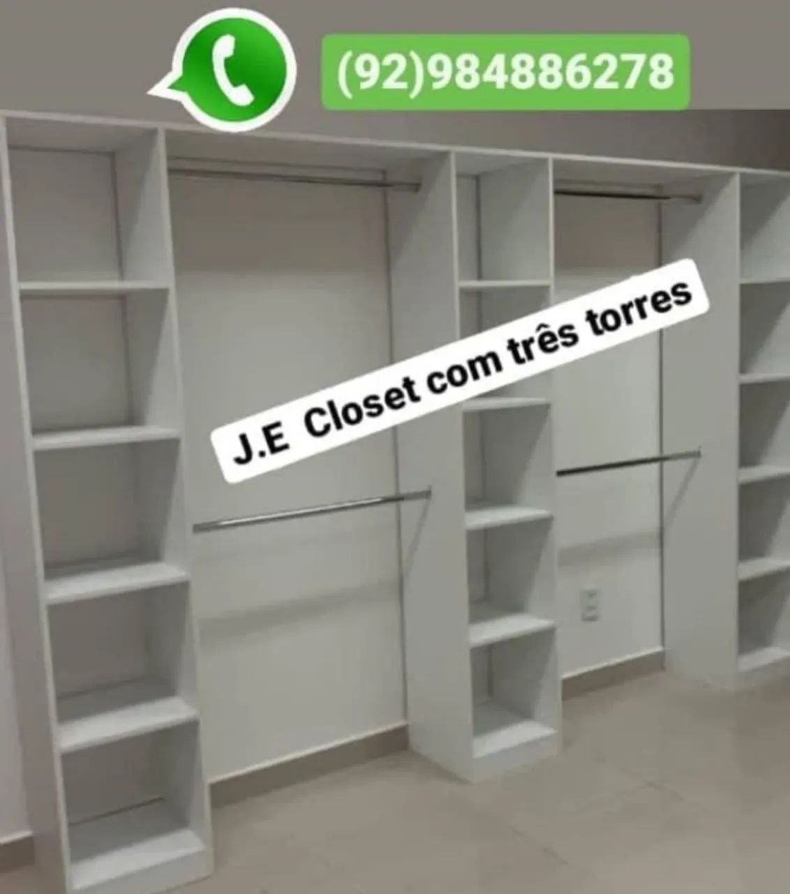 Closet em mdf de 3 torres 