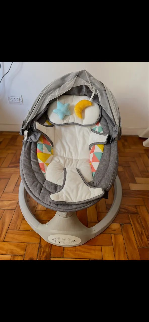 Cadeira De Balanço Bebê Dican Motion Elétrica Com Bluetooth E Caixa