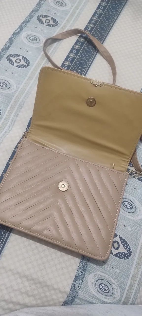 Bolsa transversal bege - Foto 3