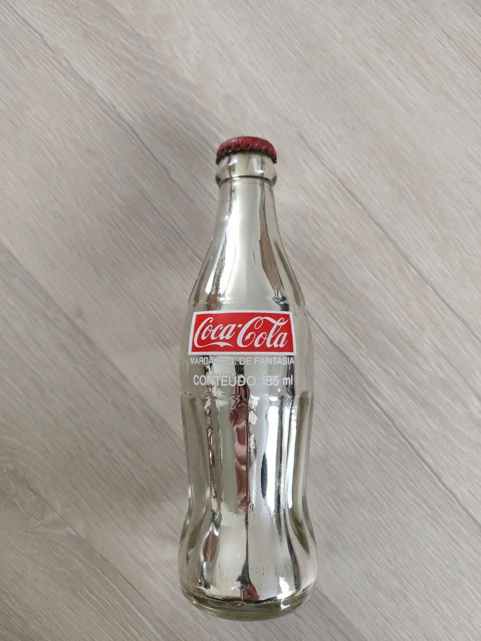 Garrafa Coca-Cola cromada de vidro - Foto 2