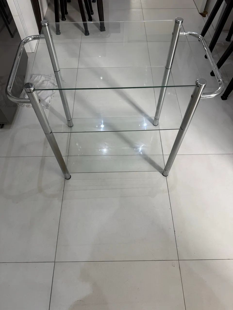 Suporte de vidro com três andares - Foto 2