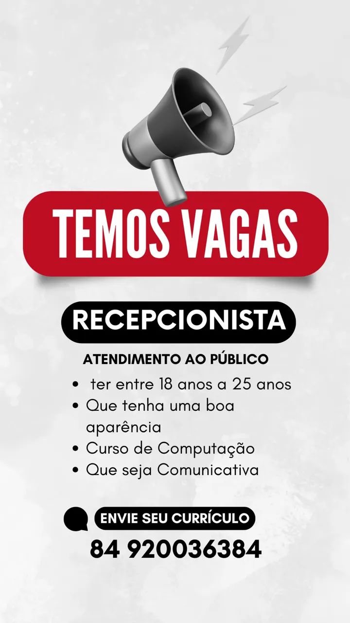 Oportunidade de emprego 