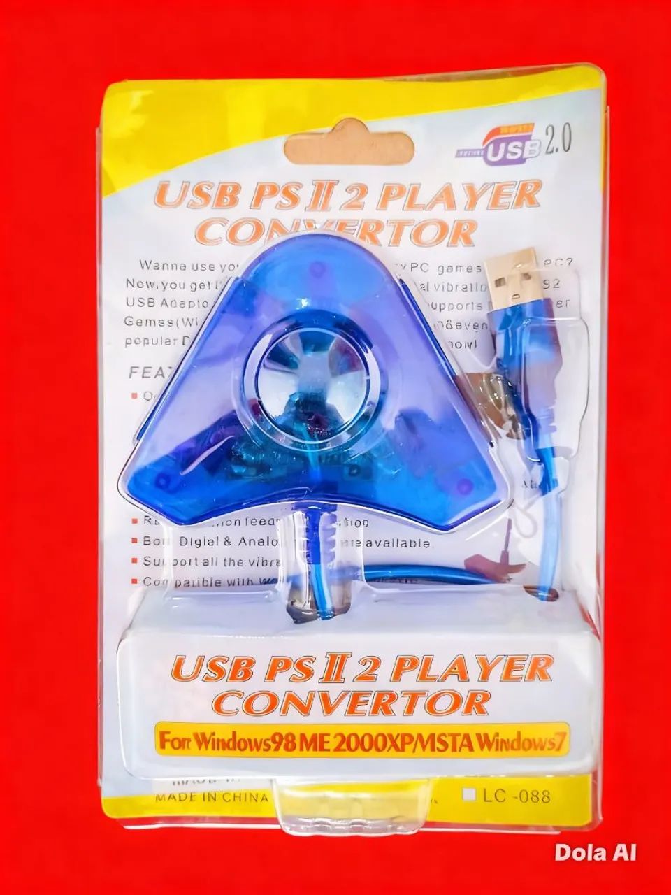 Adaptador controle ps2 usb Pc e notebook 