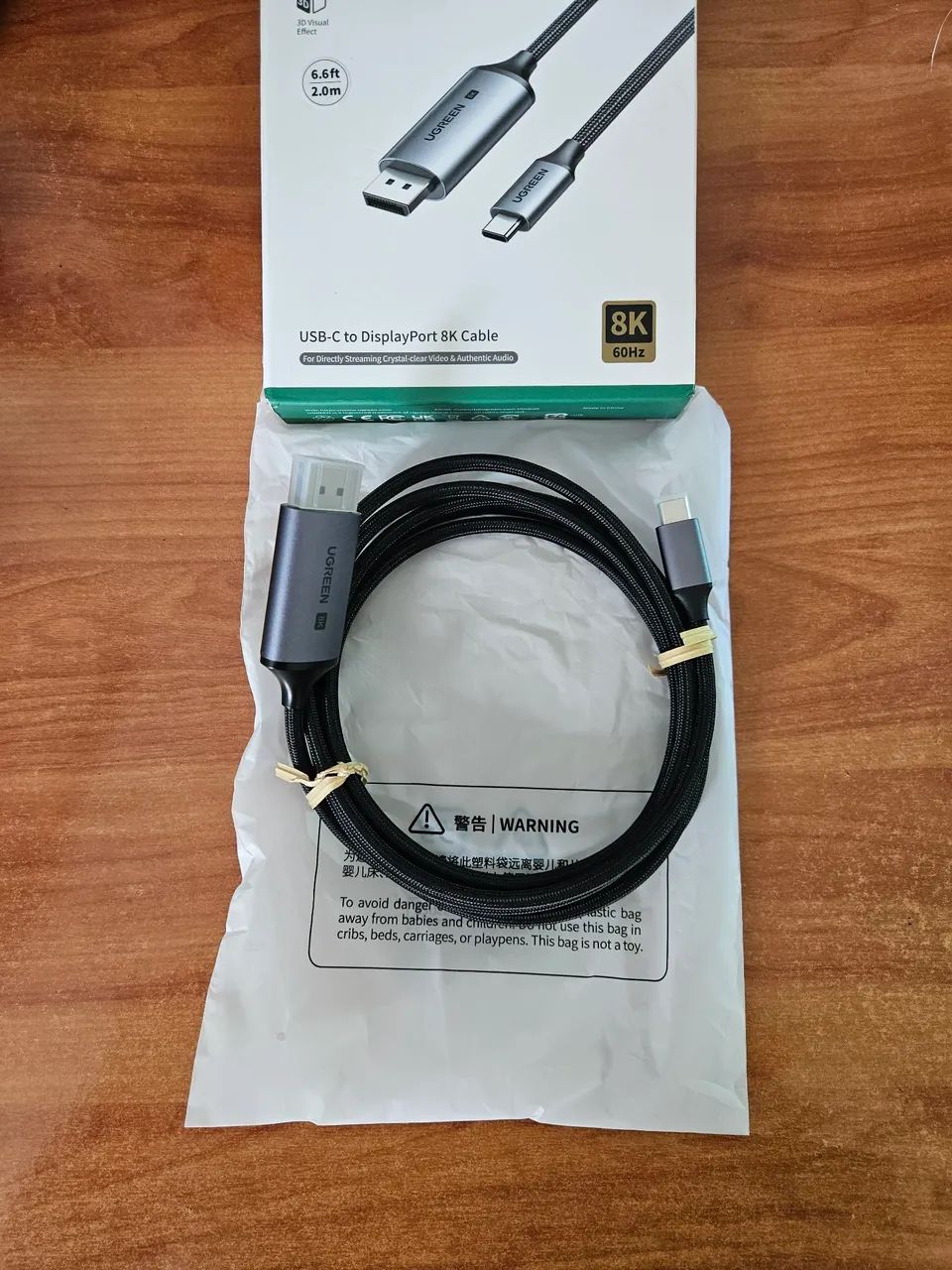 Cabo Ugreen DisplayPort DP p/ USB C - 2 Metros - Foto 3