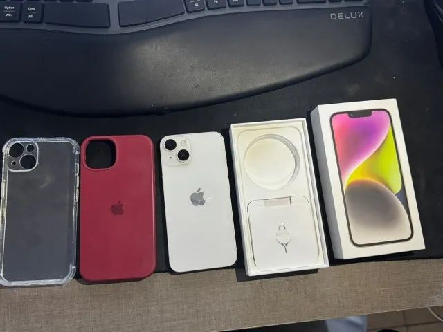 iPhone 14 128GB Apple  Branco com Película e Caixa e 2 Capinhas / 85% Saúde da Bateria - Foto 3