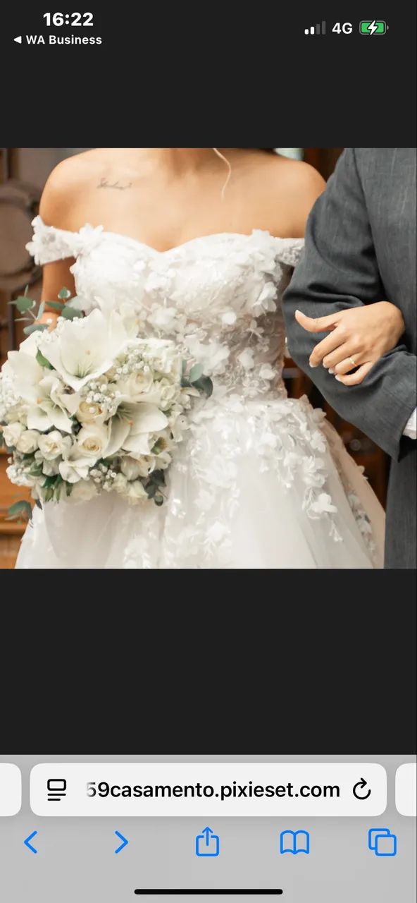 Vestido de noiva lindíssimo e romântico  - Foto 4