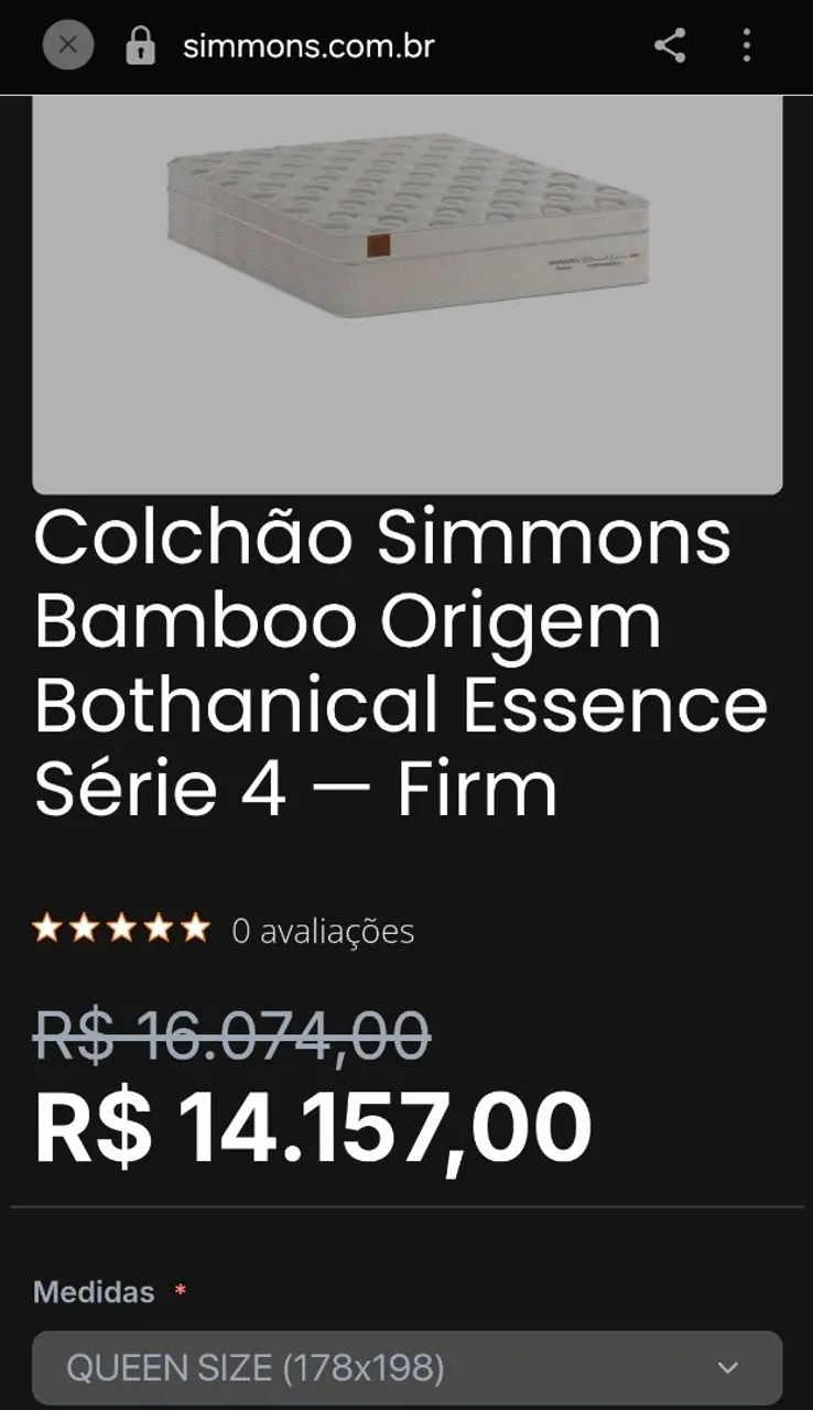 COLCHÃO SIMMONS BAMBU + BOX BAÚ QUEEN - Foto 3
