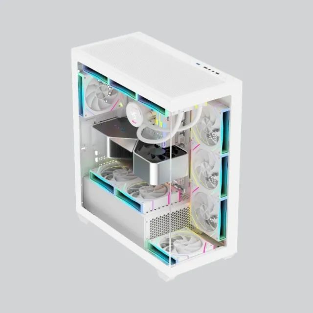 Gabinete Gamer Aquário Atx Torre Branca - Cg-w6dy Kmex *ENTREGA GRÁTIS* - Foto 2