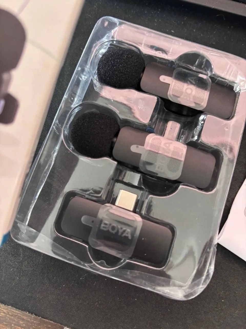 BOYA Microfone de lapela sem fio BY-V20 para Iphone 15 e ANDROID USB C Smartphone Tablet M - Foto 2
