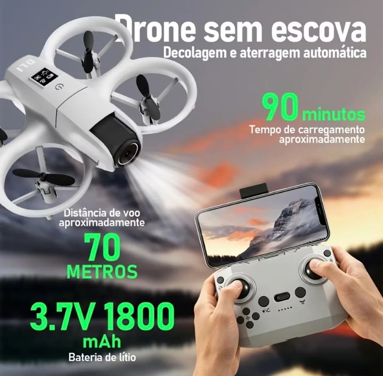 Mini Drone Neo 4K Profissional Câmera Dupla FPV WiFi - Foto 3