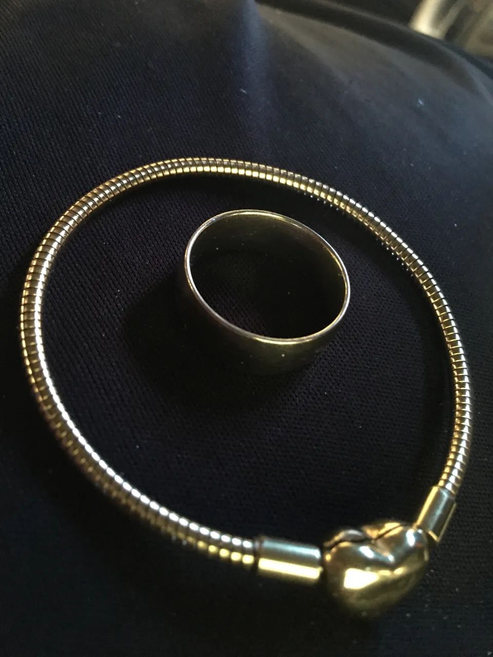 Anel e pulseira banhado a ouro - Foto 5