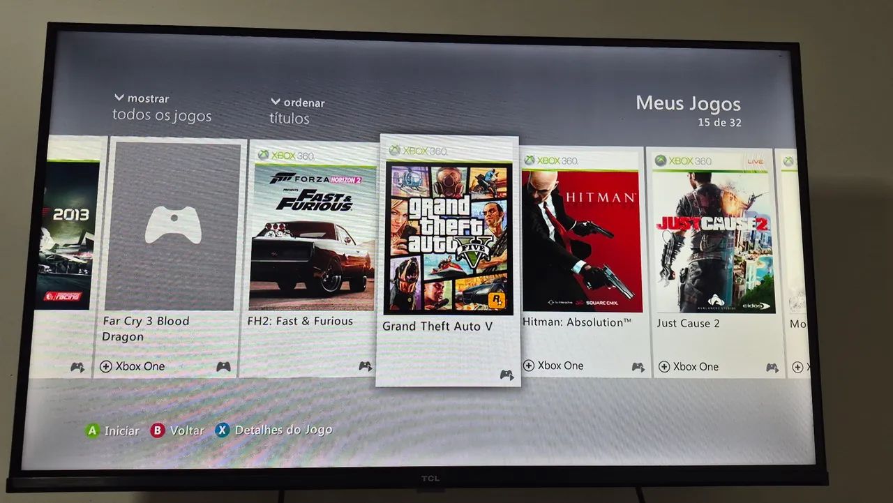Xbox 360 Slim + 32 Jogos (GTA V, Red Dead, COD) - Foto 3