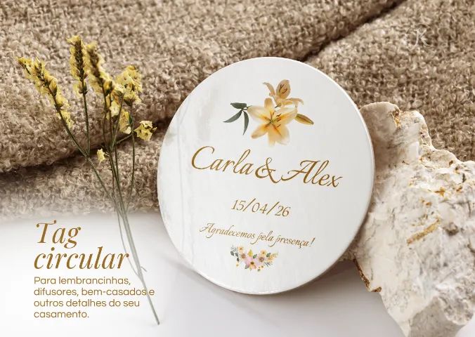 Kit Papelaria Digital para Casamento | Convite + Manual + Menu + Tag - Foto 5